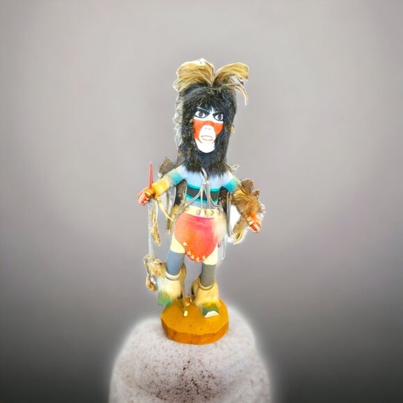 17" Native American Kachina Doll Spear Dance Signed IMSB - Picture 1 of 11